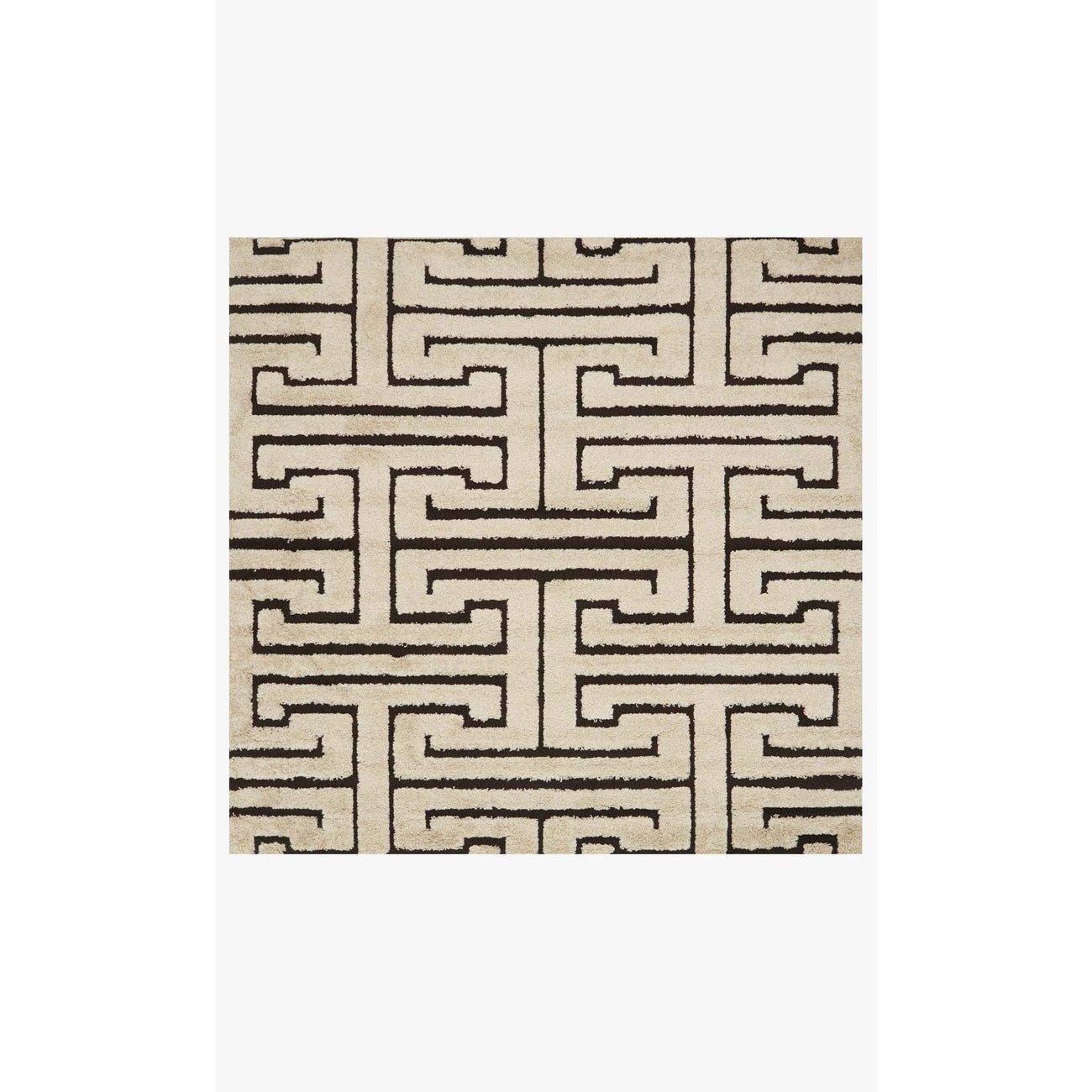 Enchant EN-28 Ivory / Dark Brown Area Rug-Loloi-LOLOI-ENCOEN-28IVDB770S-Rugs7'-7" x 7'-7" Square-3-France and Son