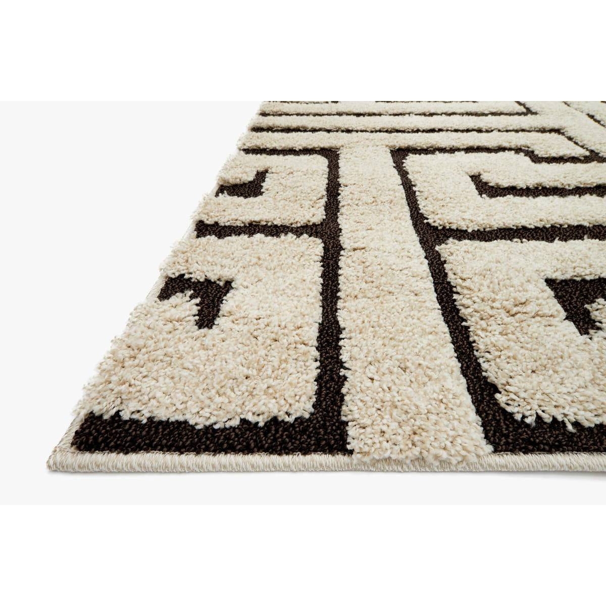 Enchant EN-28 Ivory / Dark Brown Area Rug-Loloi-LOLOI-ENCOEN-28IVDB2339-Rugs2'-3" x 3'-9"-2-France and Son