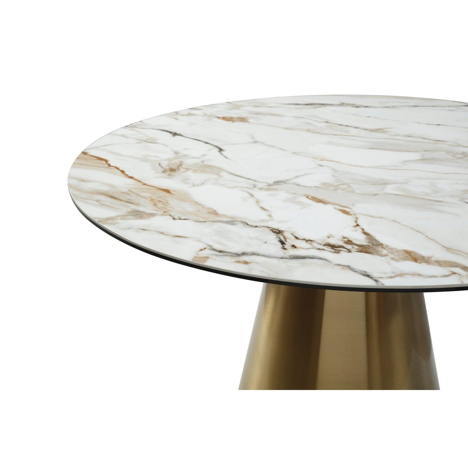 Charlotte Round Dining Table-Whiteline Modern Living-WHITELINE-DT1831-WHT-Dining Tables-4-France and Son