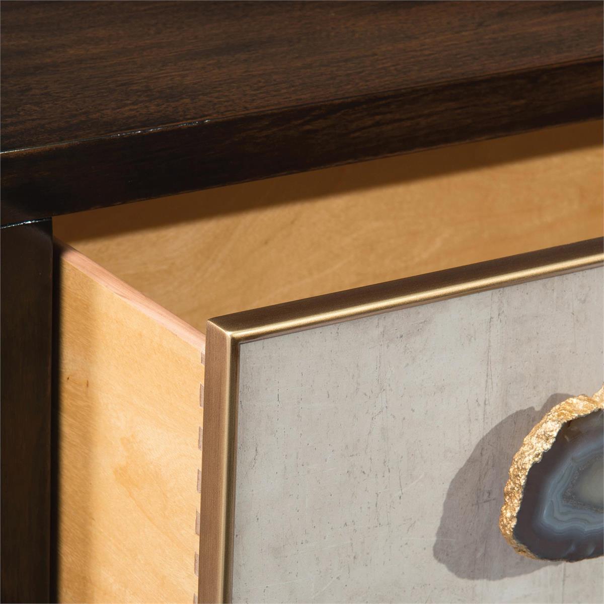 Palma Two-Drawer Chest - Gold,Off White