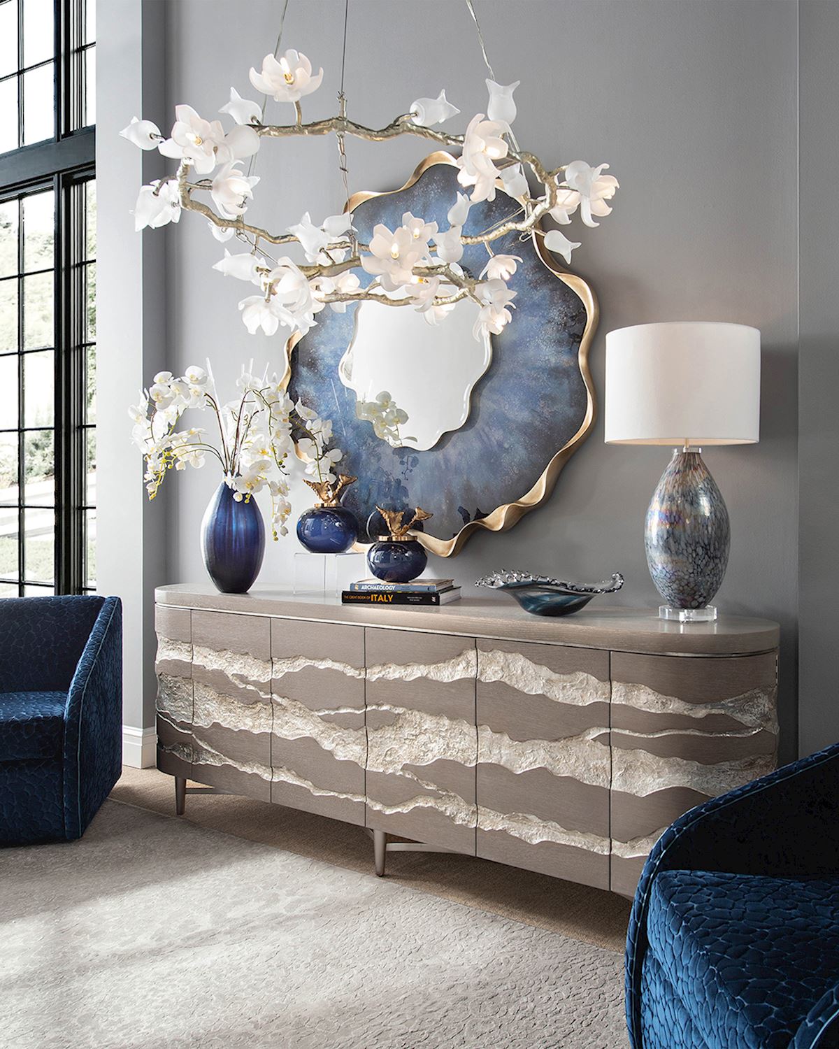 Alpine Credenza - Silver