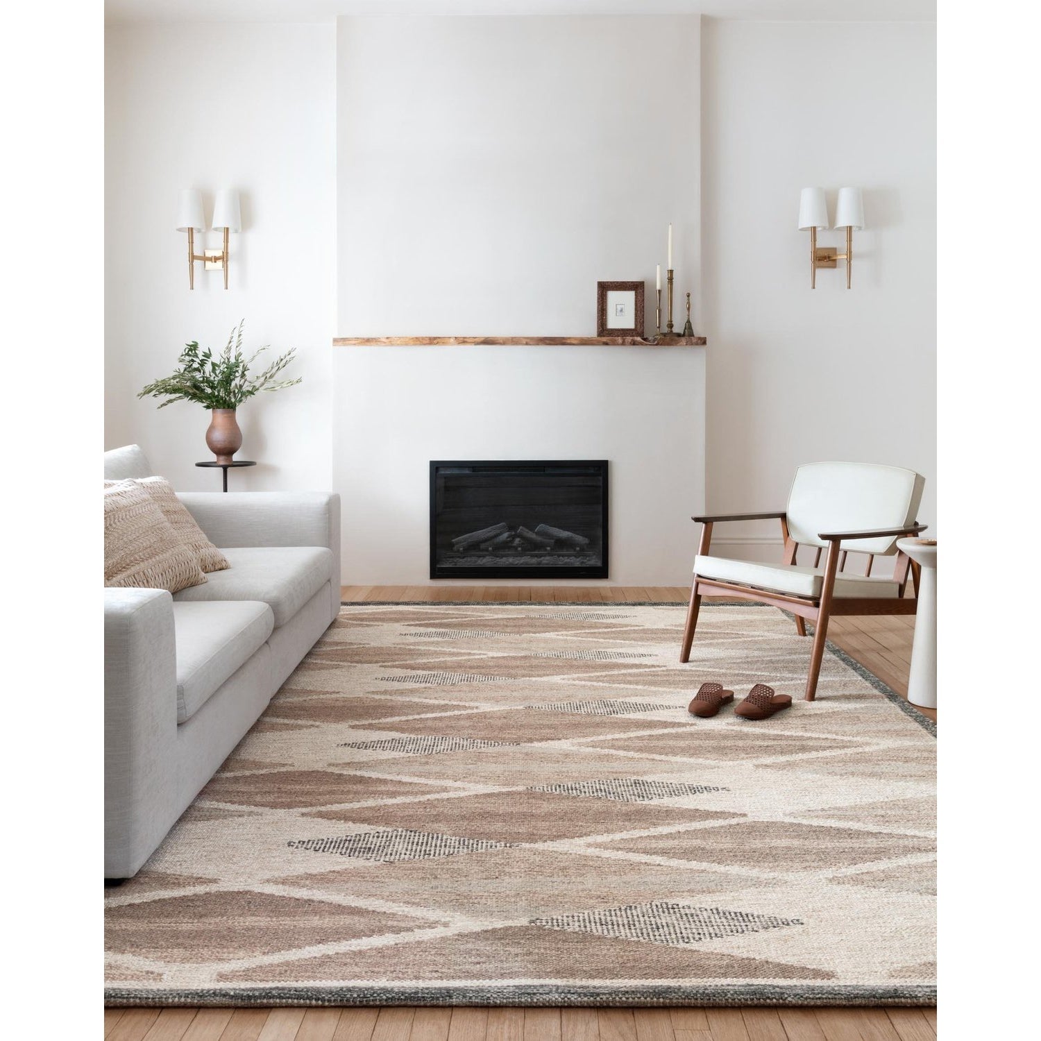 Evelina EVE-04 Taupe / Bark Area Rug-Loloi-LOLOI-EVELEVE-04TABS2030-Rugs2'-0" x 3'-0"-2-France and Son