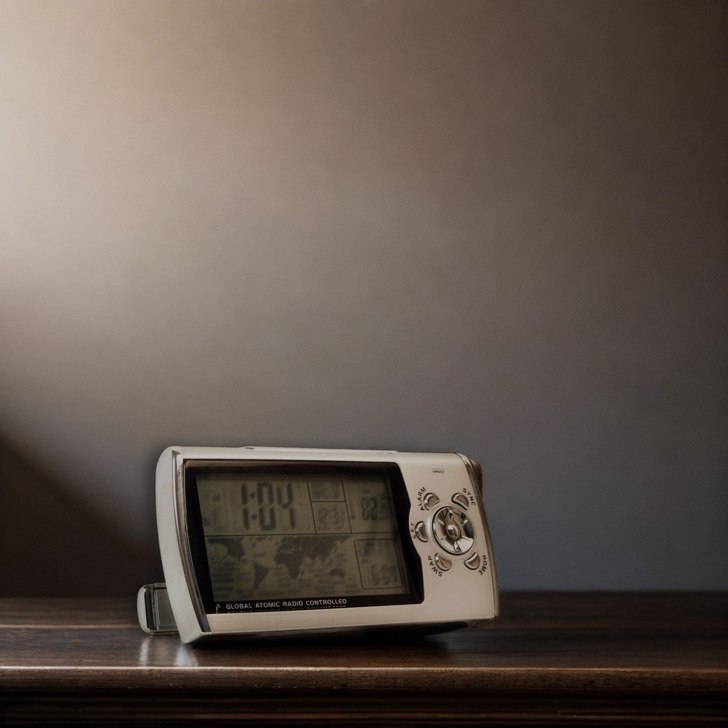 Portable Atomic Clock with Radio and Worldtime-France & Son-EX303SX-Clocks-2-France and Son