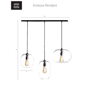 Emboss Pendant-Union Home Furniture-UNION-DEC00010-PendantsClear Glass-2-France and Son