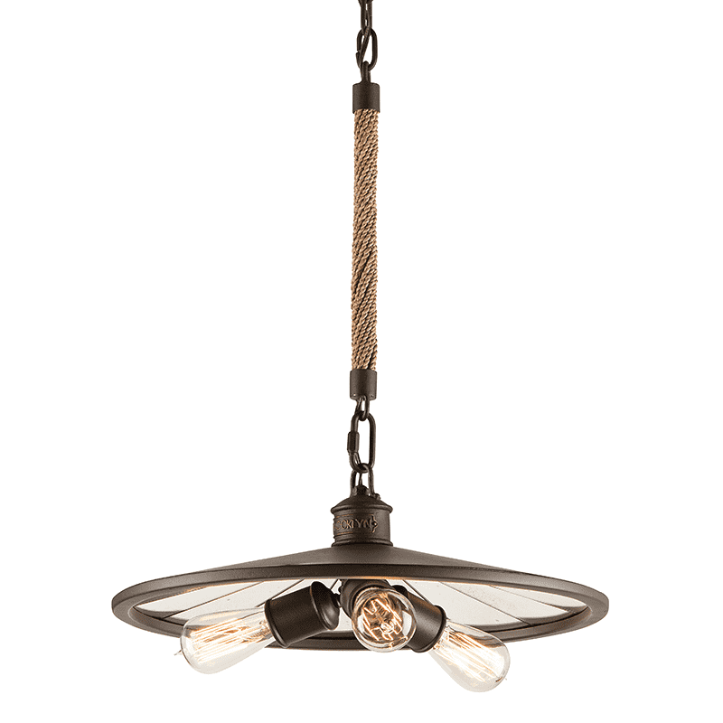 Brooklyn 3Lt Pendant Small Brooklyn Bronze-Troy Lighting-TROY-F3145-Pendants-1-France and Son