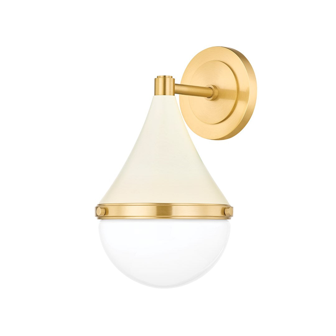 Ciara Wall Sconce-Mitzi-HVL-H787101-AGB/SCR-Wall LightingSoft Cream-1-France and Son