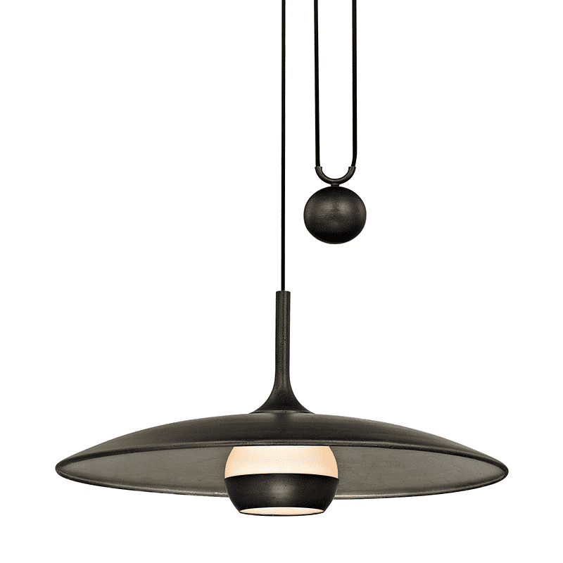 Alchemy 1Lt Pendant Vintage Bronze And Champagne Silver Leaf-Troy Lighting-TROY-F5866-Pendants-1-France and Son