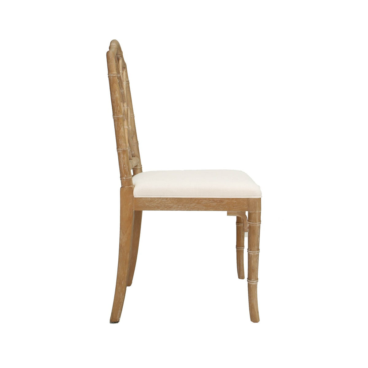 Fairfield - Chippendale Style Bamboo Dining Chair In Cerused Oak