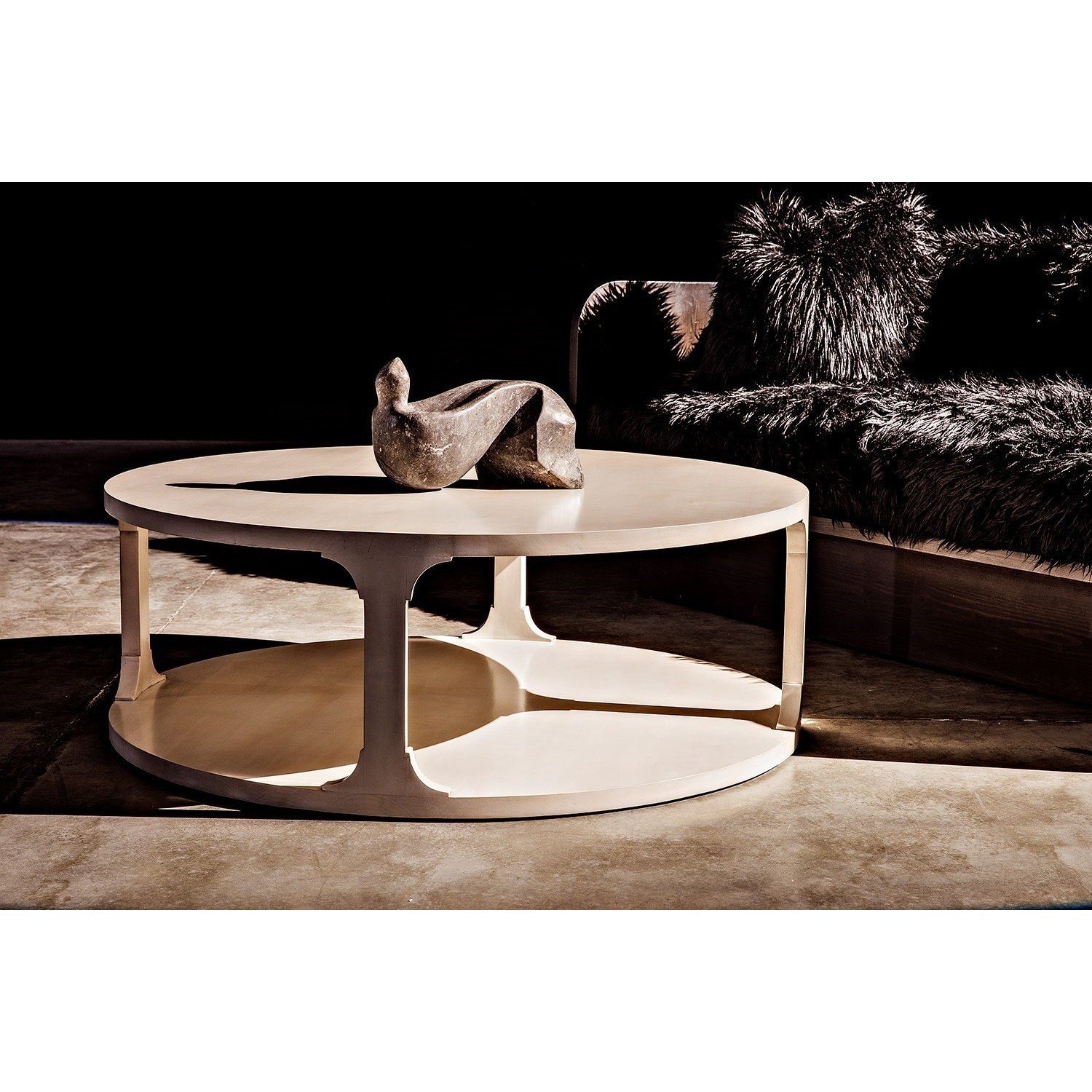 Gimso Round Coffee Table-CFC-CFC-FF191-Coffee TablesLarge-Espresso Alder-2-France and Son
