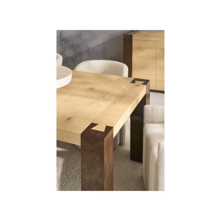 Additional view of Wyatt Rectangular Dining Table, featuring solid wood, metal, and a large fixed rectangular dining surface.
