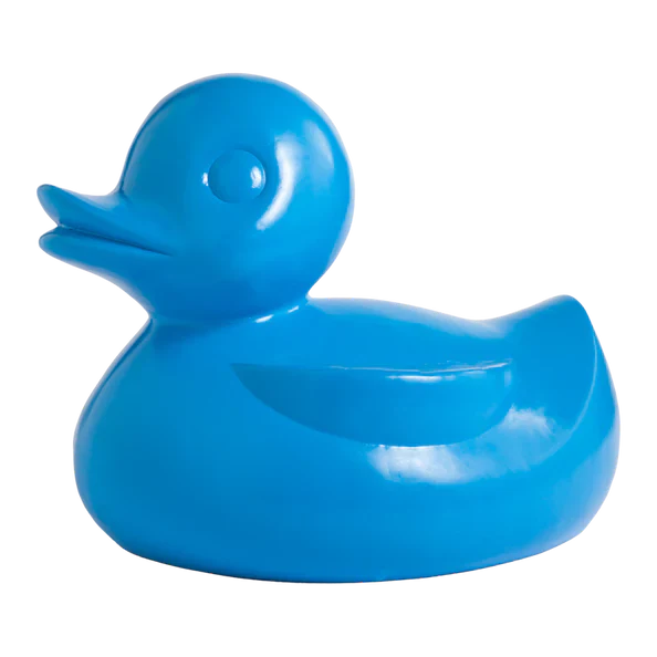 FG UV Duck Sculpture-Gold Leaf Design Group-GOLDL-FG2370-BL-UV-Decorative ObjectsBlue-1-France and Son