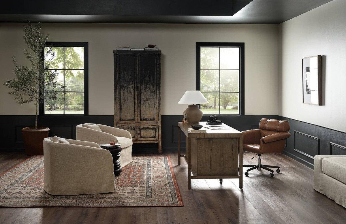 Suspension Desk - Rustic Grey Veneer