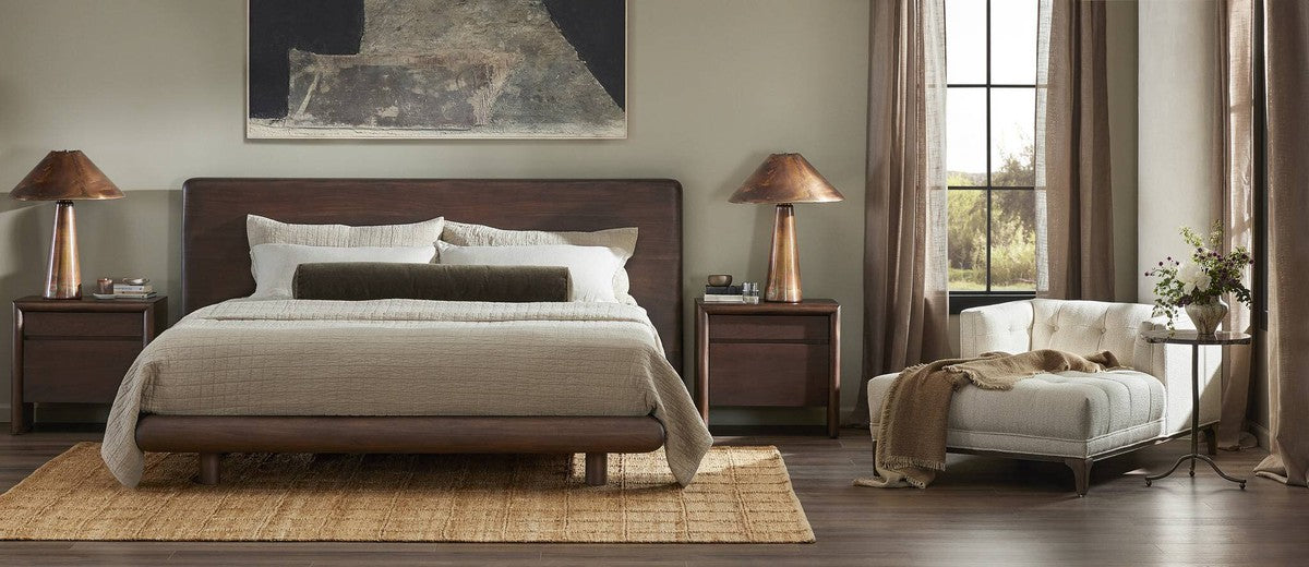 Nigel Bed - Rustic Brown Acacia - Brown