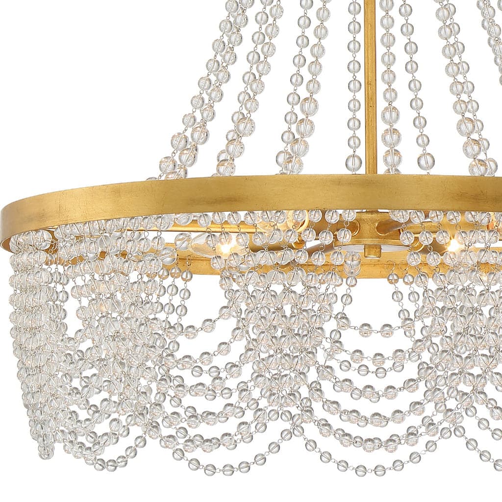 Fiona 4 Light Chandelier-Crystorama Lighting Company-CRYSTO-FIO-A9104-GA-CL-ChandeliersClear Glass Beads-7-France and Son