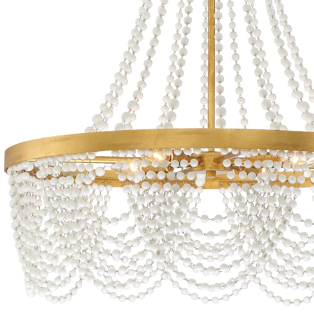 Fiona 4 Light Chandelier-Crystorama Lighting Company-CRYSTO-FIO-A9104-GA-CL-ChandeliersClear Glass Beads-8-France and Son