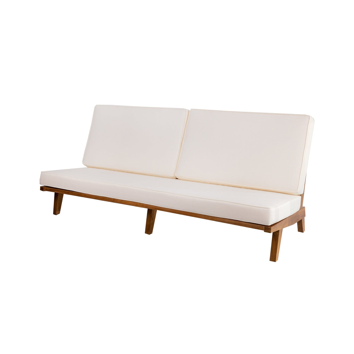 Naka Platform Sofa - Off White-France & Son-FL1045BGE-SQ-Sofas-3-France and Son