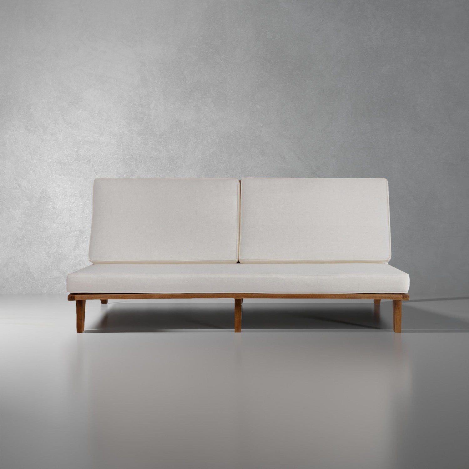 Naka Platform Sofa - Off White-France & Son-FL1045BGE-SQ-Sofas-1-France and Son