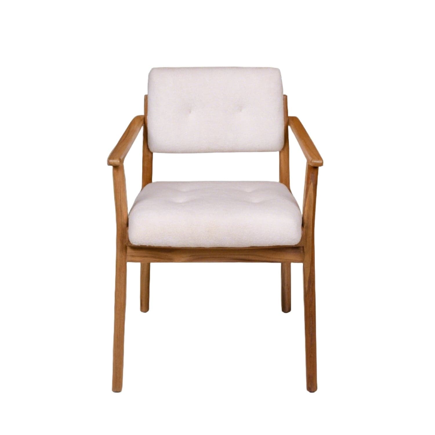 McMillian Dining Arm Chair-France & Son-FL1072OWHT-Dining Chairs-2-France and Son