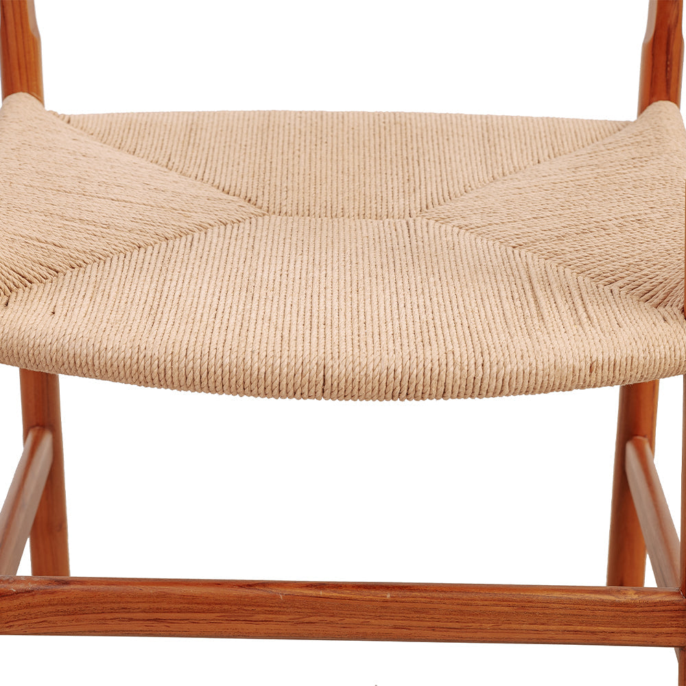 Wegner Teak Arm Chair-France & Son-FL1077NTRL-Dining Chairs-6-France and Son