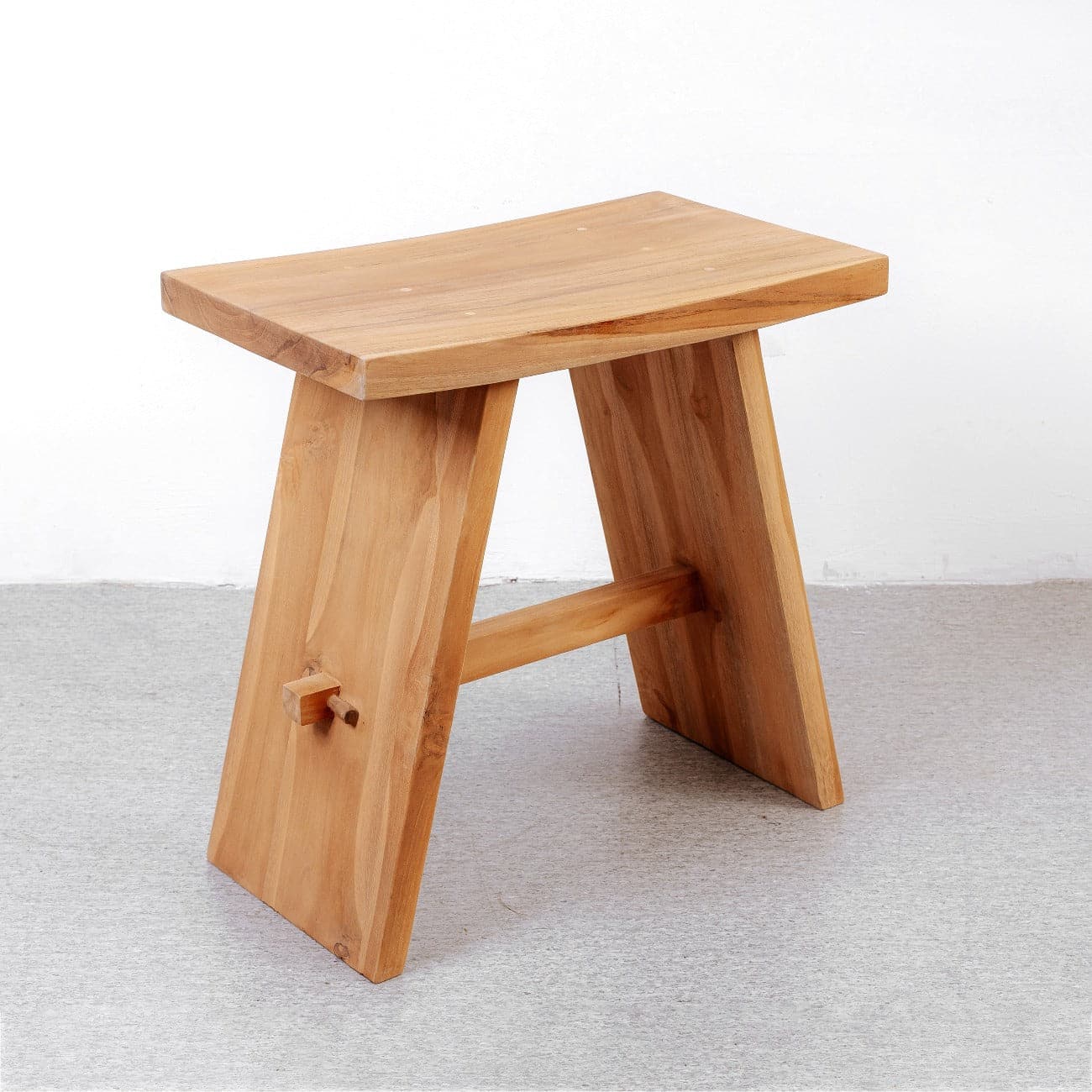 Teak A Stool-France & Son-FL1127NTRL-Stools & Ottomans-1-France and Son