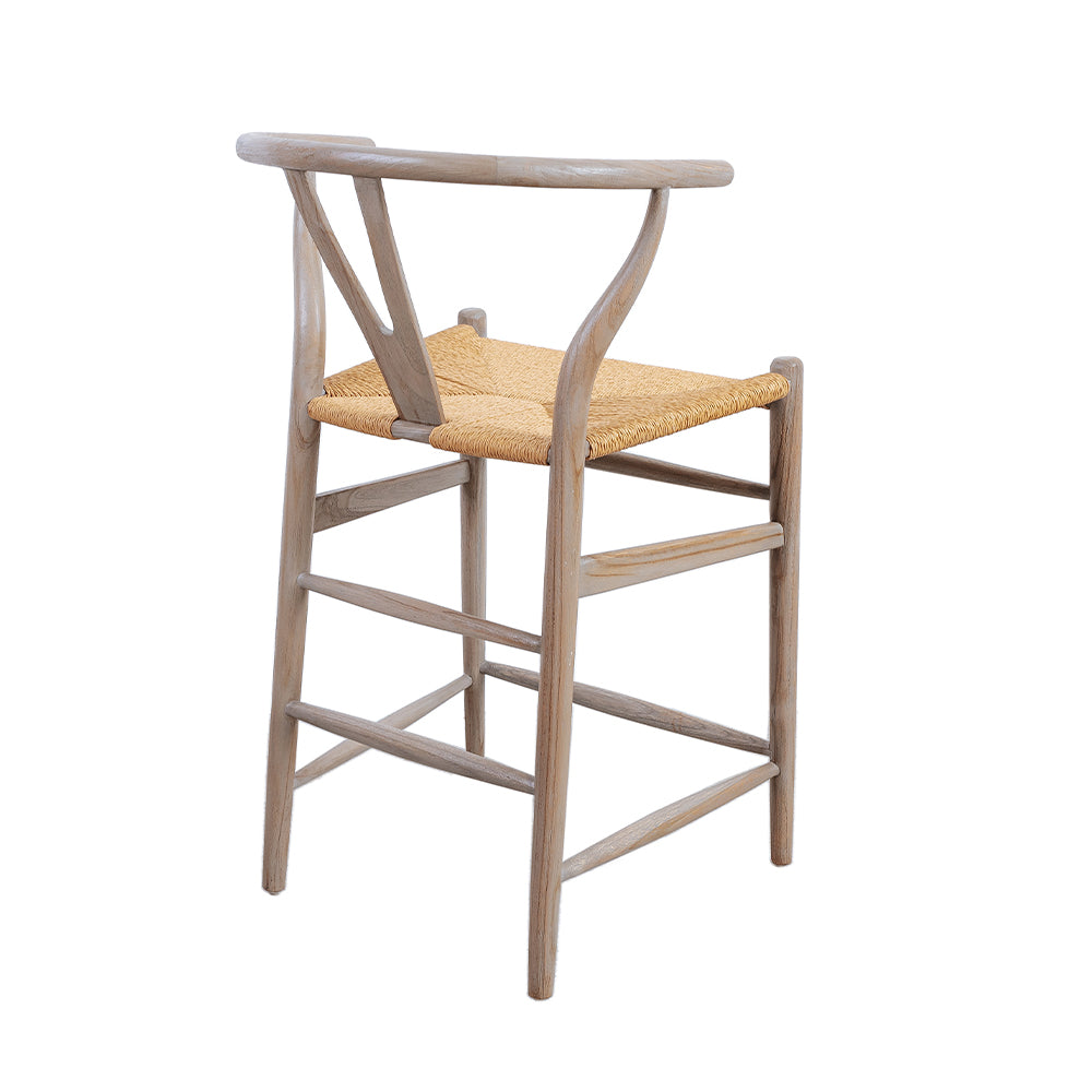 Wishbone Teak Counter Stool-France & Son-FL1180NTRL-Bar StoolsNatural-16-France and Son