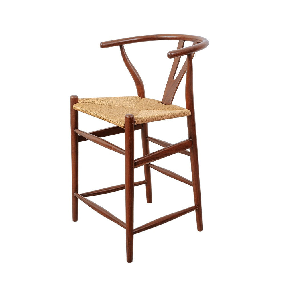 Wishbone Teak Counter Stool-France & Son-FL1180WALNUT-Bar StoolsWalnut-8-France and Son