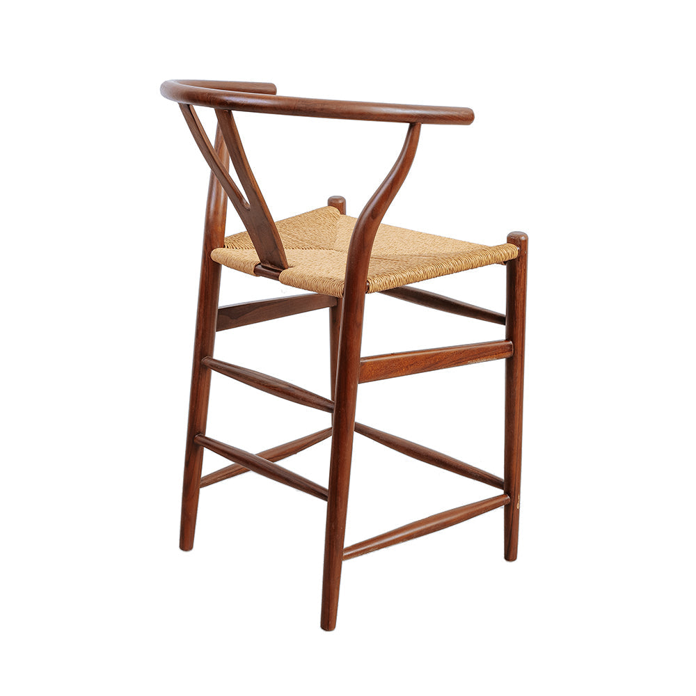 Wishbone Teak Counter Stool-France & Son-FL1180NTRL-Bar StoolsNatural-10-France and Son