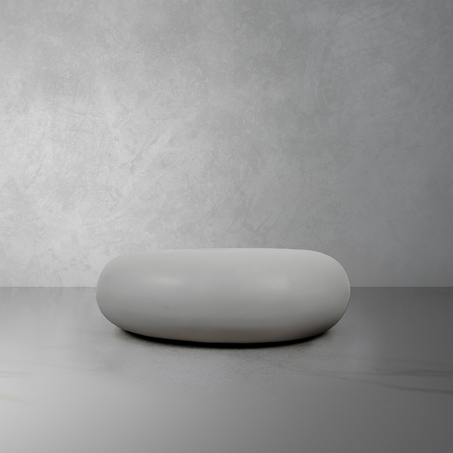 Smooth Pebble Coffee Table - Grey-France & Son-FL1216GREY-14-Coffee TablesShape A-1-France and Son