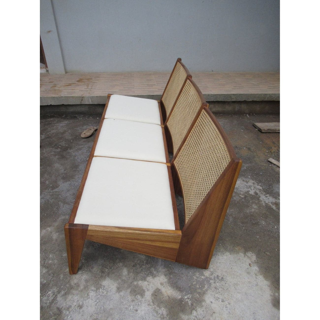 Mid Century Jeanneret Padded Kangaroo Sofa-France & Son-FL1343NTRL-Sofas-2-France and Son