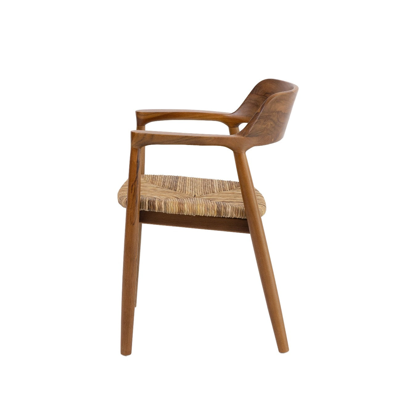 Pavels Woven Seat Dining Chair-France & Son-FL1351NEW-Dining ChairsNatural Teak-4-France and Son