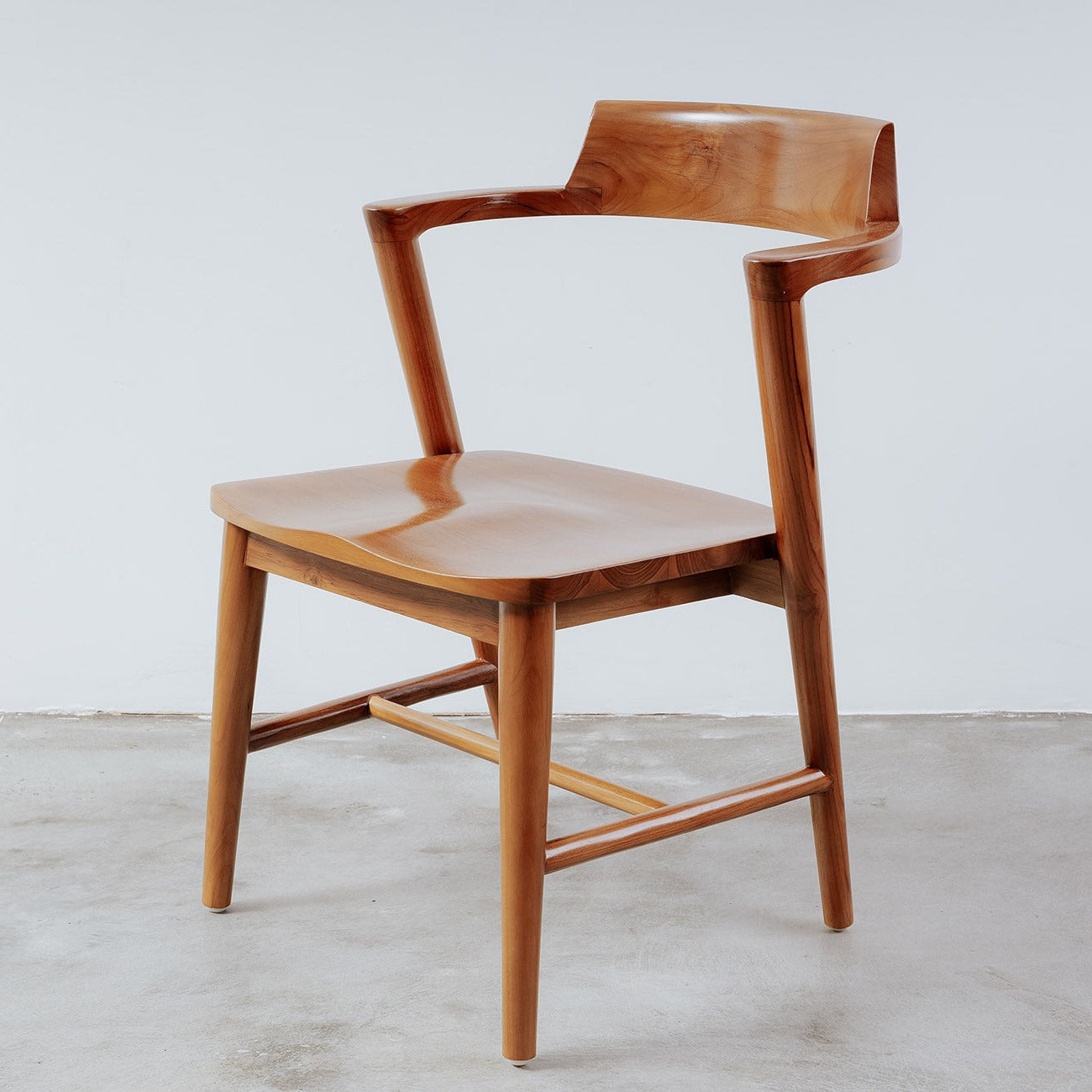 Teak Elbow Z Dining Chair-France & Son-FL1352-Dining ChairsNatural Teak-1-France and Son