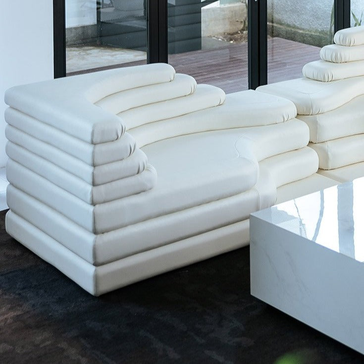 Terrazza Sofa - Vegan Leather-France & Son-FL2468WHTR-SofasRight-5-France and Son