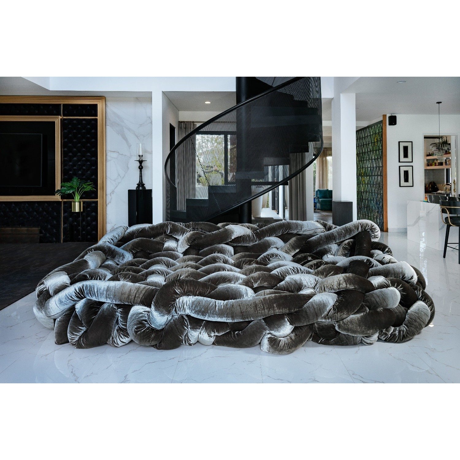 Python Nest Sofa - Large-France & Son-FL1384SGREYL-Sofas-2-France and Son