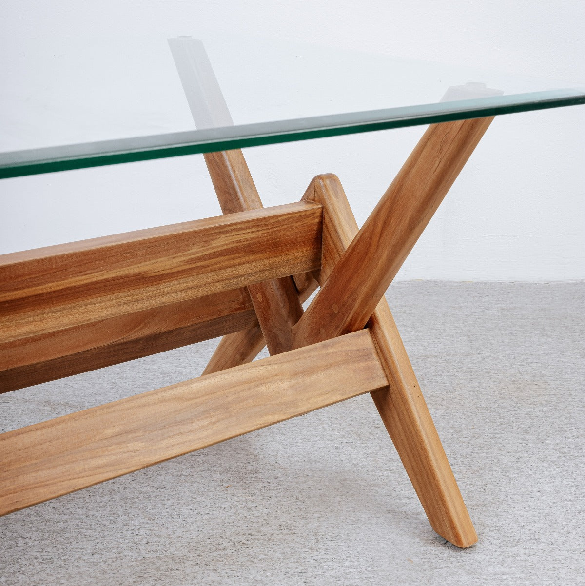 Jeanneret Teak Dining Table-France & Son-FL1480BASE-NTRL-Dining TablesNatural Teak-4-France and Son