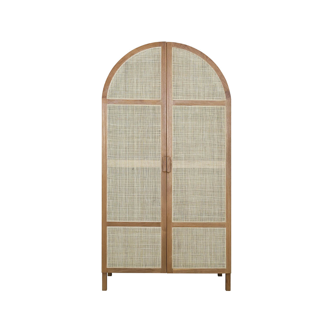 Lemari Teak and Cane Armoire