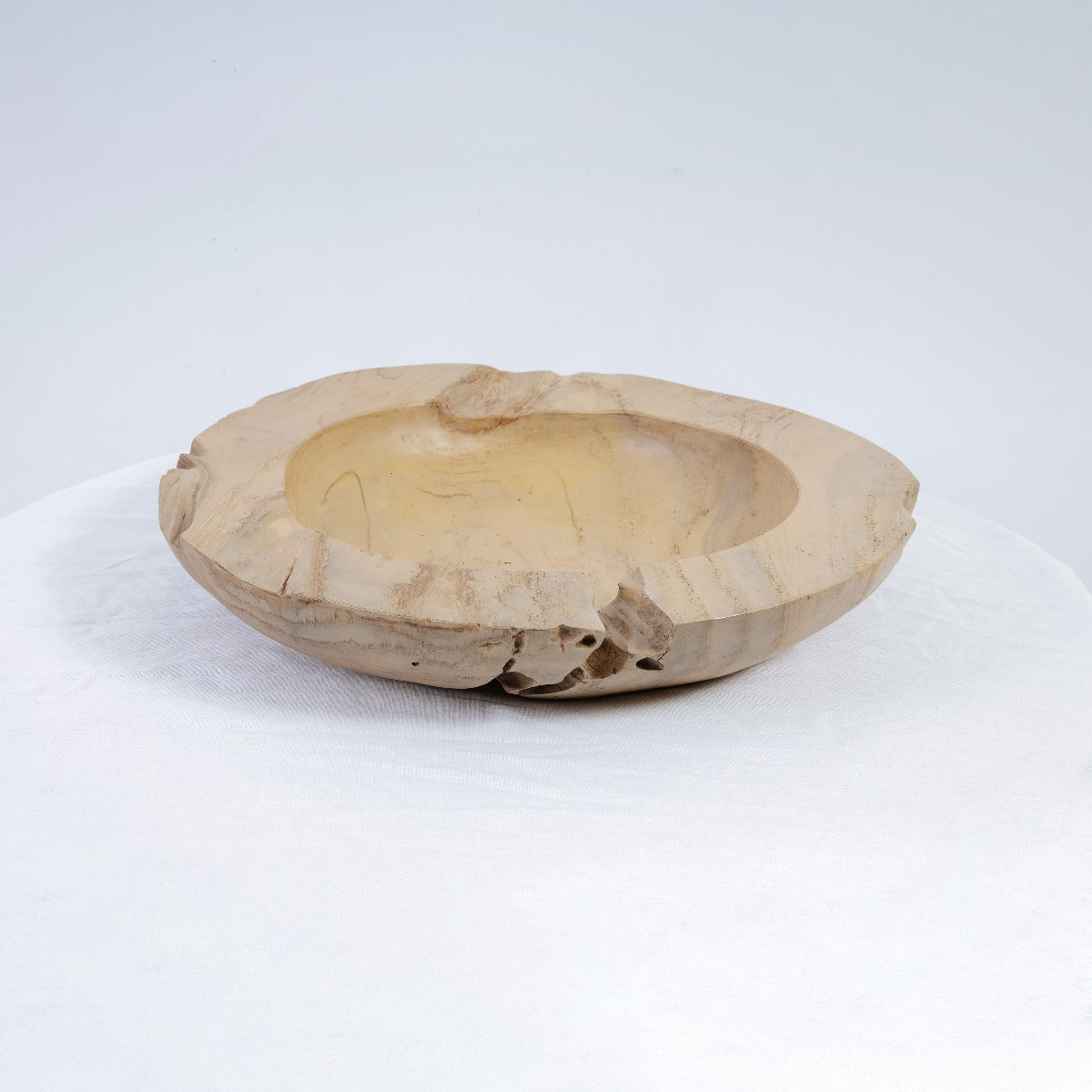 Organic Modern Teak Bowl-France & Son-FL9011WHTS-BowlsSmall-Ivory-7-France and Son