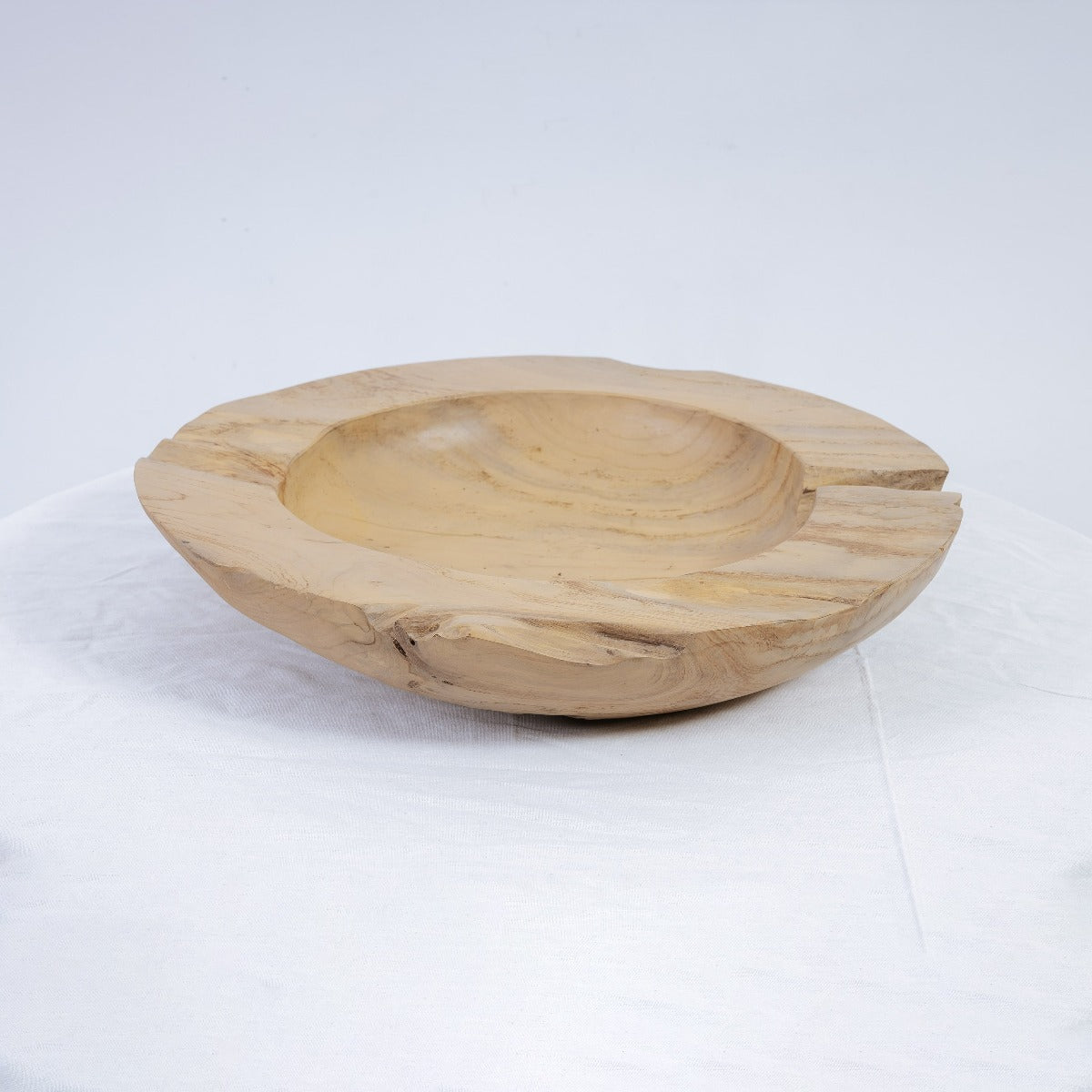 Organic Modern Teak Bowl-France & Son-FL9011WHTM-BowlsMedium-Ivory-8-France and Son