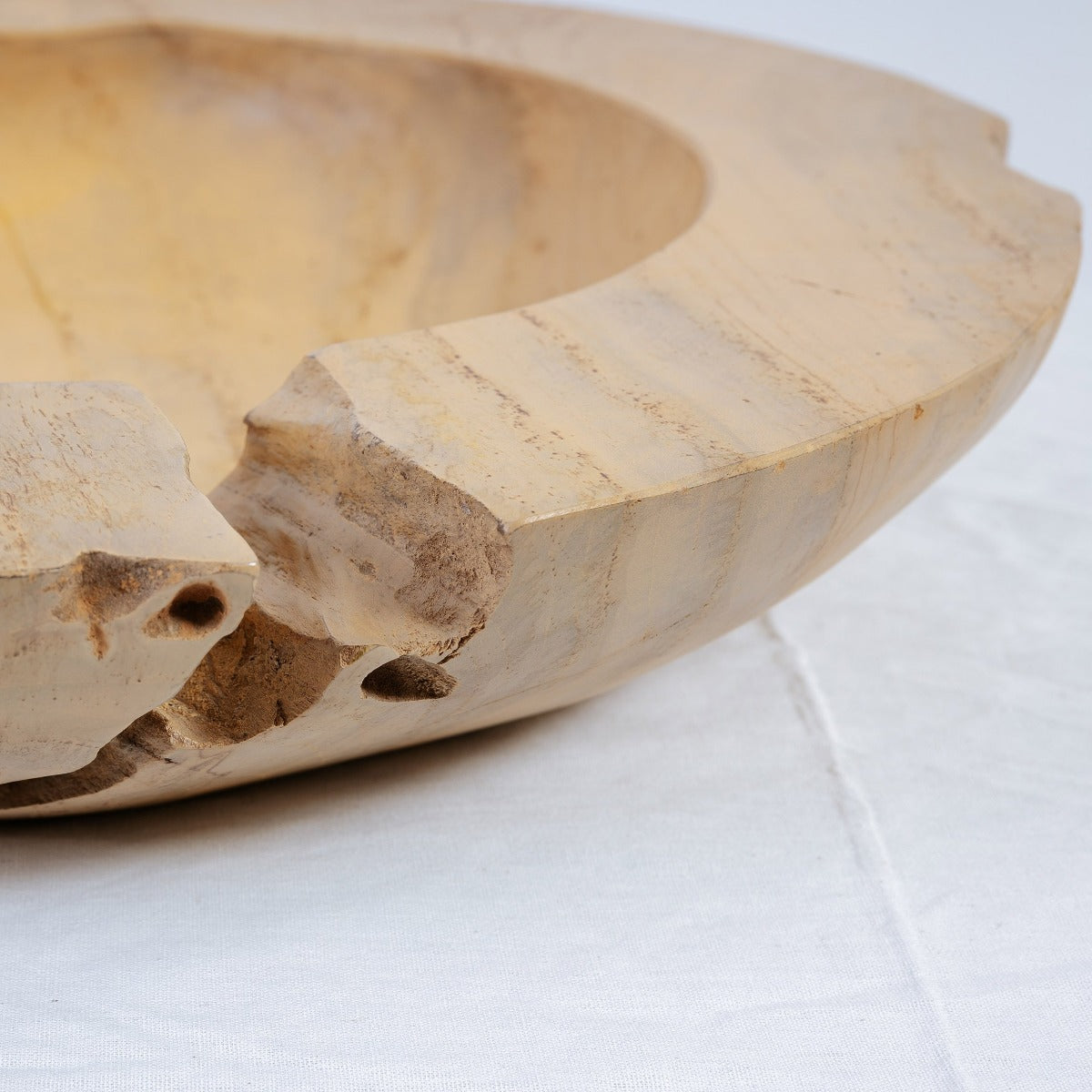 Organic Modern Teak Bowl-France & Son-FL9011WHTS-BowlsSmall-Ivory-9-France and Son