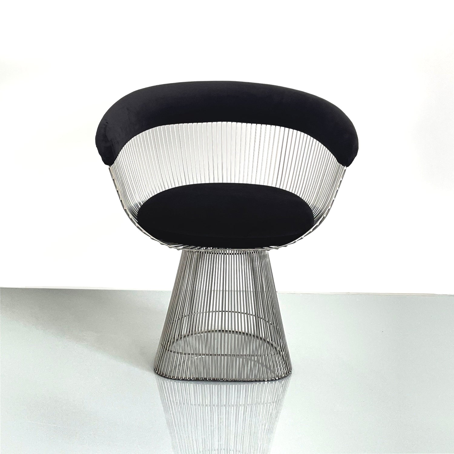 Platner Dining Chair-France & Son-FMC029BLKSS-Dining ChairsPolished Steel-1-France and Son