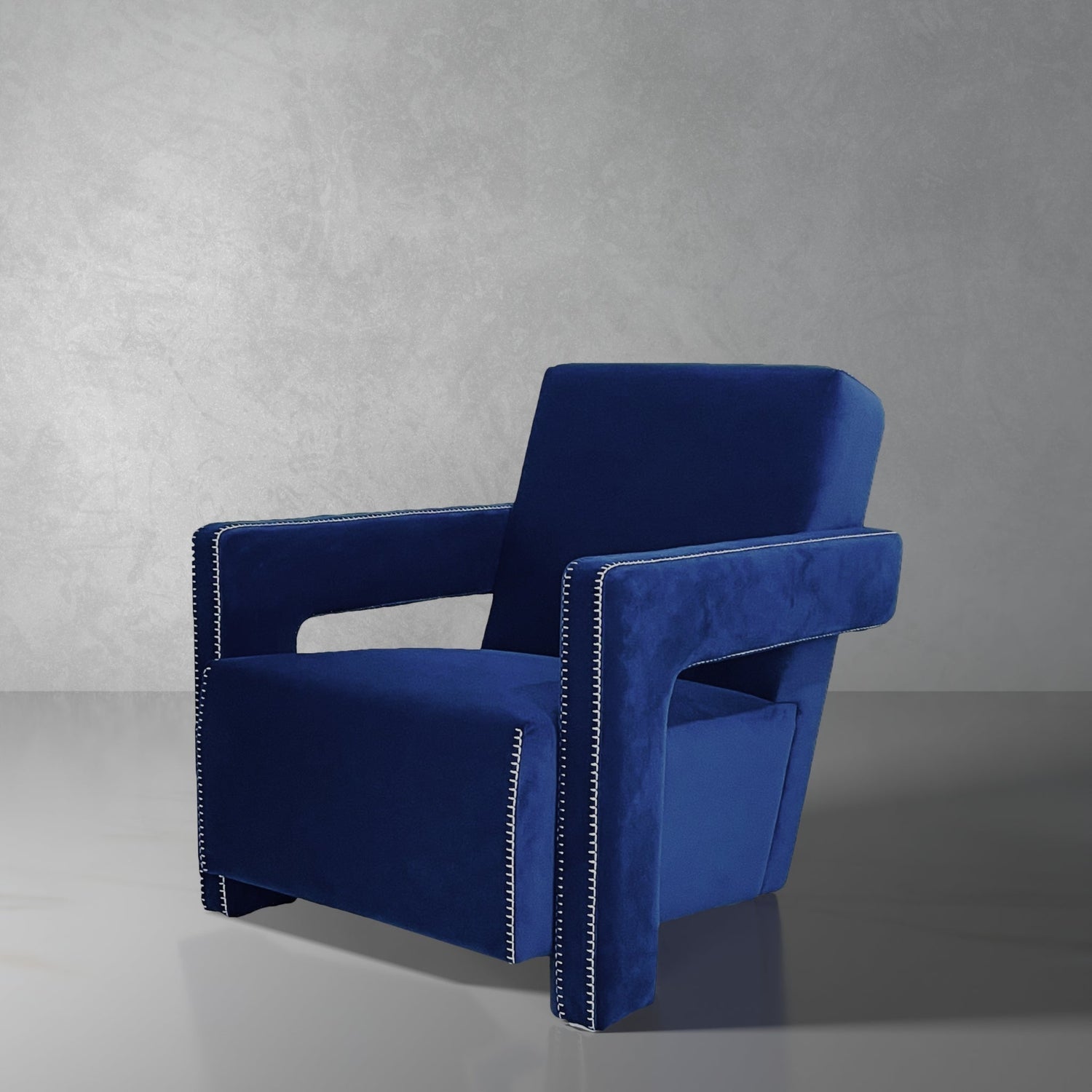 Rietveld Utrecht Lounge Chair-France & Son-FMC082BLUE-Lounge ChairsBlue-1-France and Son