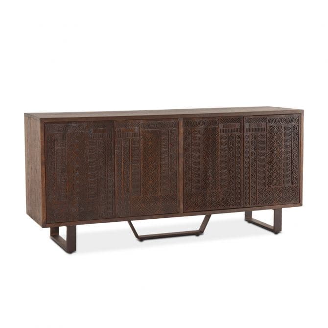 Mountain Lodge 70" Sideboard Premium Dark Walnut-Home Trends & Designs-HOMETD-FML-SB70PW-Sideboards & Credenzas-3-France and Son