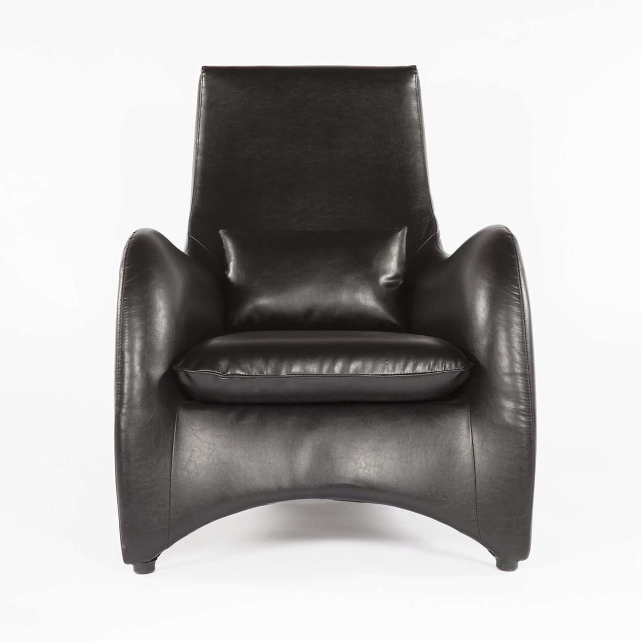 Modern Gerard Chair and Ottoman - Black-France & Son-FQC005BLKSET-Lounge Chairs-2-France and Son