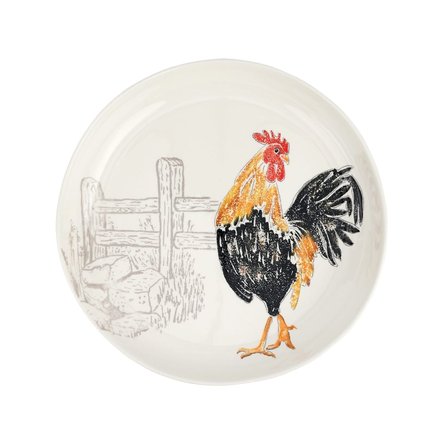 Fattoria Rooster Shallow Bowl - Default Title