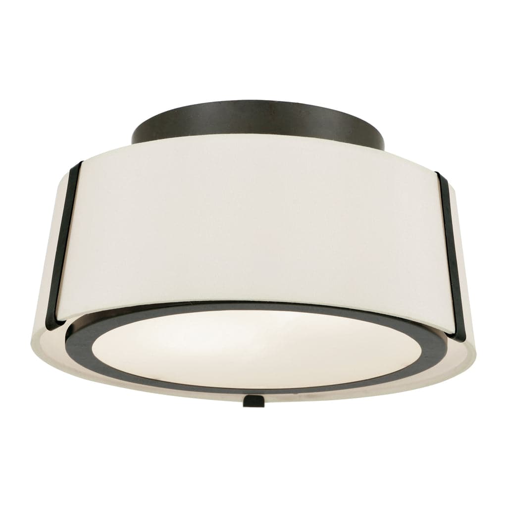 Fulton 2 Light Ceiling Mount-Crystorama Lighting Company-CRYSTO-FUL-903-BK-Flush MountsBlack Metal-1-France and Son