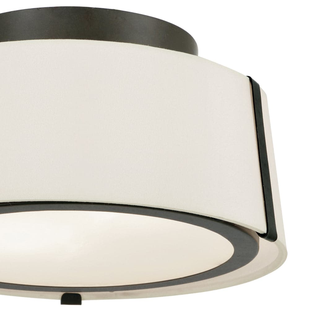 Fulton 2 Light Ceiling Mount-Crystorama Lighting Company-CRYSTO-FUL-903-BK-Flush MountsBlack Metal-8-France and Son