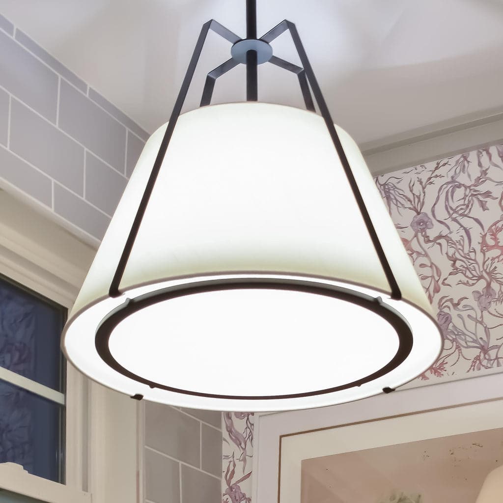 Fulton 3 Light Pendant-Crystorama Lighting Company-CRYSTO-FUL-904-BK-PendantsBlack-4-France and Son