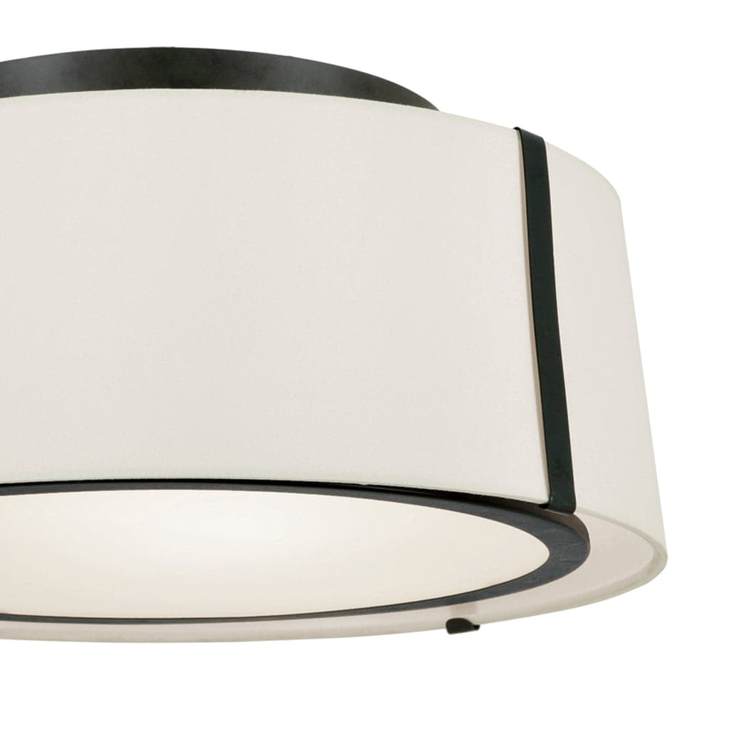 Fulton 3 Light Ceiling Mount-Crystorama Lighting Company-CRYSTO-FUL-905-BK-Flush MountsBlack Metal Finish-10-France and Son