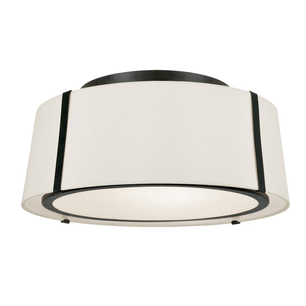 Fulton 3 Light Ceiling Mount-Crystorama Lighting Company-CRYSTO-FUL-905-BK-Flush MountsBlack Metal Finish-7-France and Son