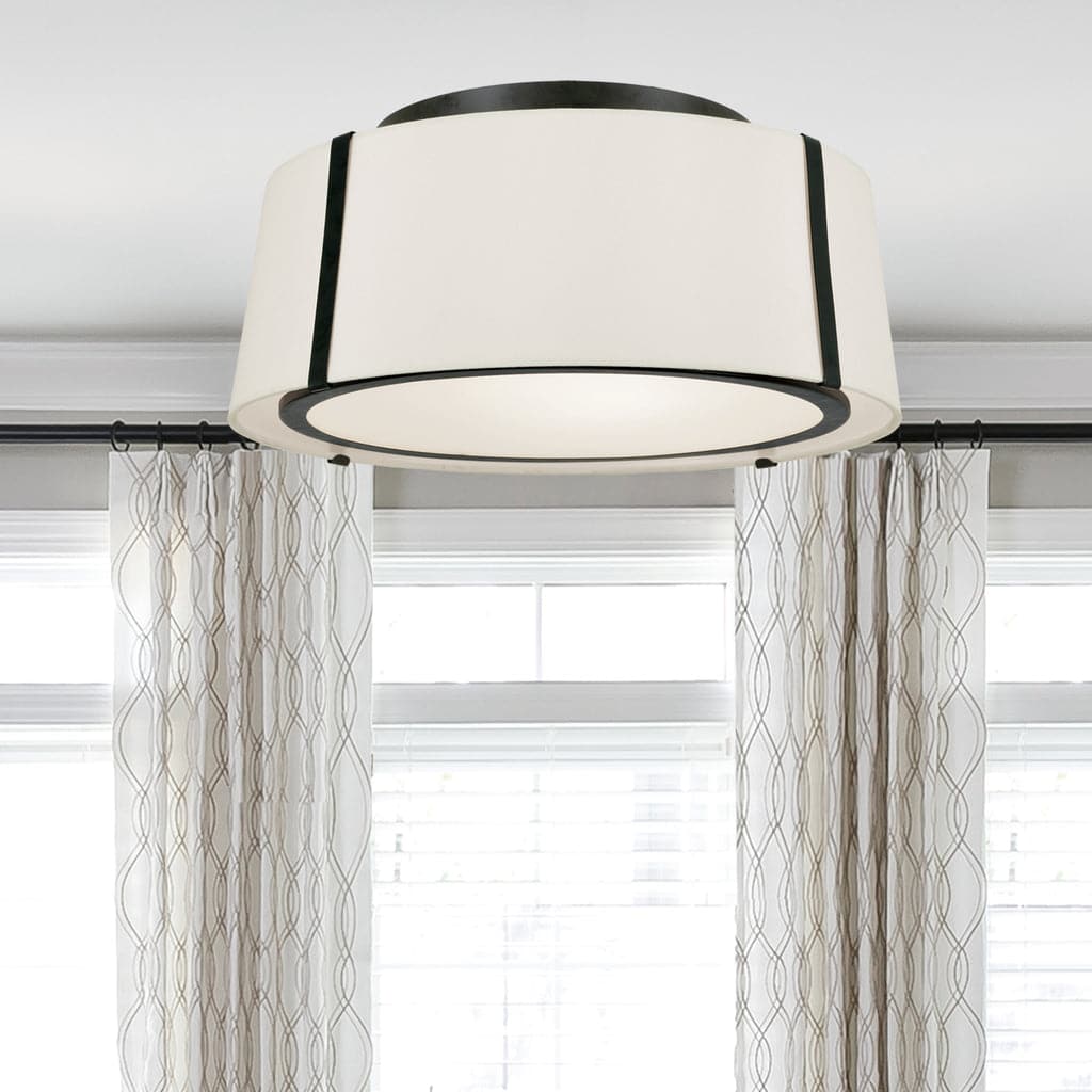 Fulton 3 Light Ceiling Mount-Crystorama Lighting Company-CRYSTO-FUL-905-BK-Flush MountsBlack Metal Finish-2-France and Son