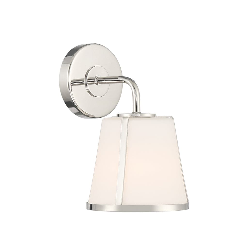 Fulton 1 Light Wall Mount-Crystorama Lighting Company-CRYSTO-FUL-911-PN-Wall LightingPolished Nickel-3-France and Son